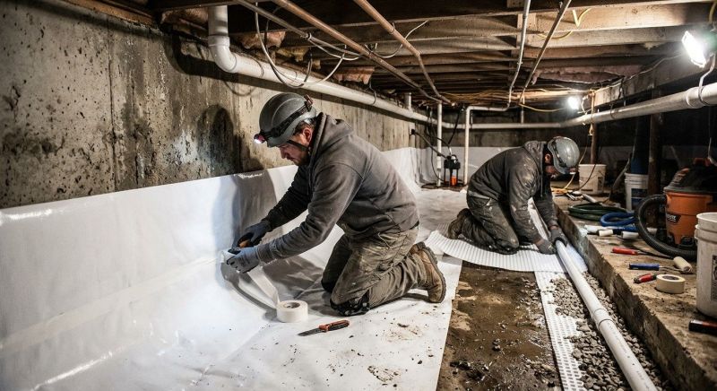 Basement Bathroom Installation